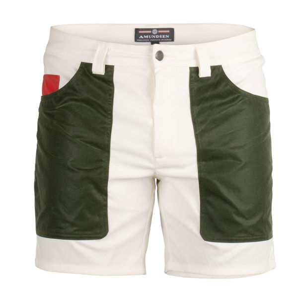 Amundsen 7Incher Field Shorts Offwhite/Green