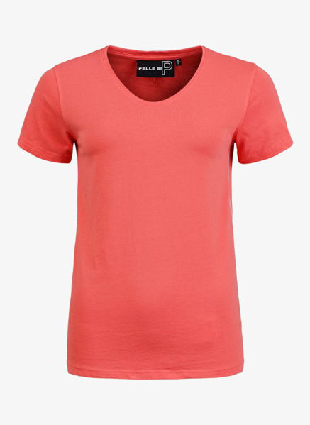 Pelle P Badge Tee W Coral Red