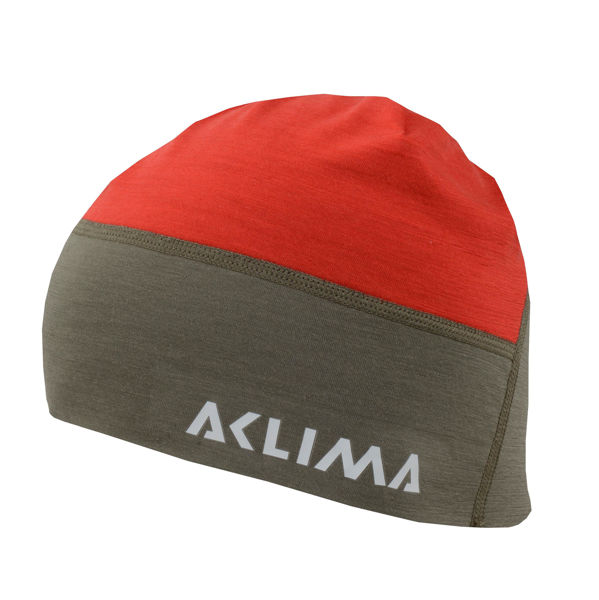 Aclima LightWool Hunting Beanie Ranger Green/Red 
