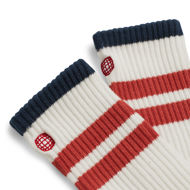 Amundsen Oslo Crew Socks White/Red