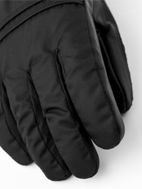 Hestra Primaloft Leather Female 5 Finger Black/Black