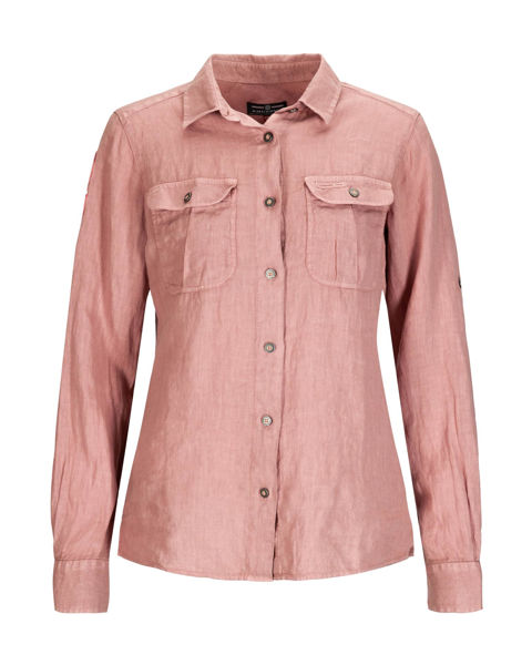 Amundsen Safari Linen Shirt G.Dyed Womens Faded Peony Pink