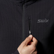 Swix Pace Hybrid Full Zip Midlayer Black